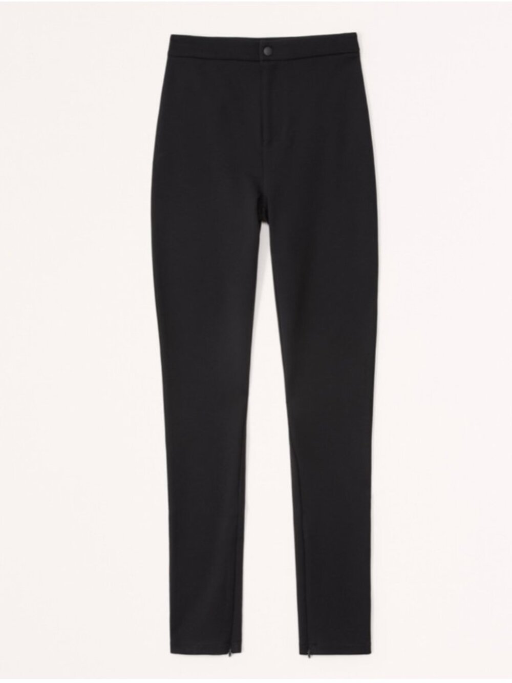 ABERCROMBIE & FITCH Women's NEW Ponte Skinny Zip Legging Black | Size M - Picture 8 of 15